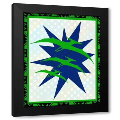 Dinosaur 2 Black Modern Wood Framed Art Print by Allen, Kimberly