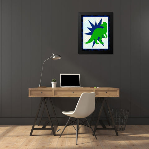Dinosaur 3 Black Modern Wood Framed Art Print by Allen, Kimberly