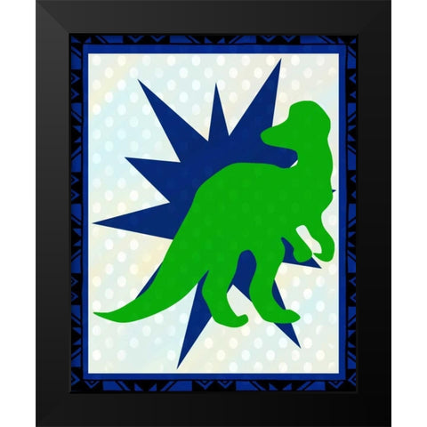 Dinosaur 3 Black Modern Wood Framed Art Print by Allen, Kimberly