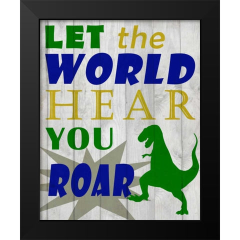Let The World Black Modern Wood Framed Art Print by Allen, Kimberly