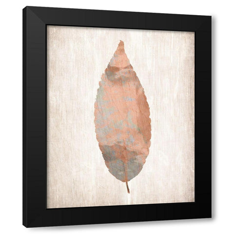 Leaf Print 1 Black Modern Wood Framed Art Print with Double Matting by Kimberly, Allen