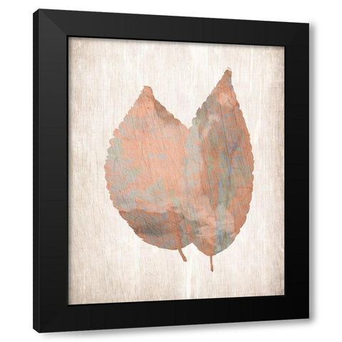Leaf Print 2 Black Modern Wood Framed Art Print with Double Matting by Kimberly, Allen