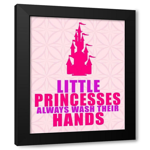 Little Princesses Hands Black Modern Wood Framed Art Print by Allen, Kimberly