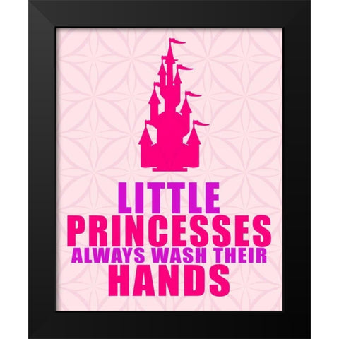 Little Princesses Hands Black Modern Wood Framed Art Print by Allen, Kimberly