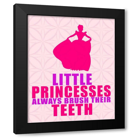 Little Princesses Black Modern Wood Framed Art Print with Double Matting by Allen, Kimberly