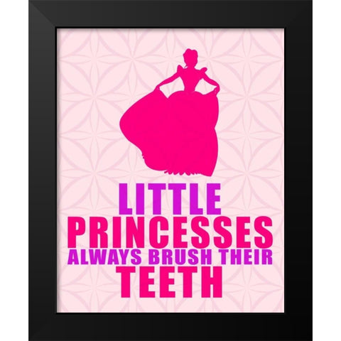 Little Princesses Black Modern Wood Framed Art Print by Allen, Kimberly