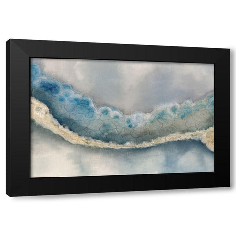 Streams of Blue Black Modern Wood Framed Art Print by Kimberly, Allen