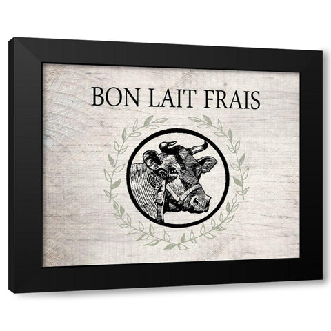 Bon Lait Black Modern Wood Framed Art Print with Double Matting by Kimberly, Allen