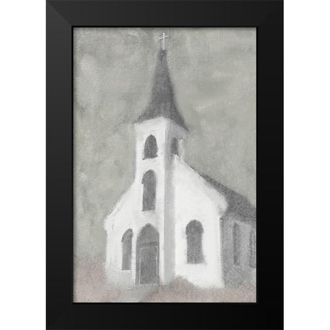 Steeple Black Modern Wood Framed Art Print by Kimberly, Allen