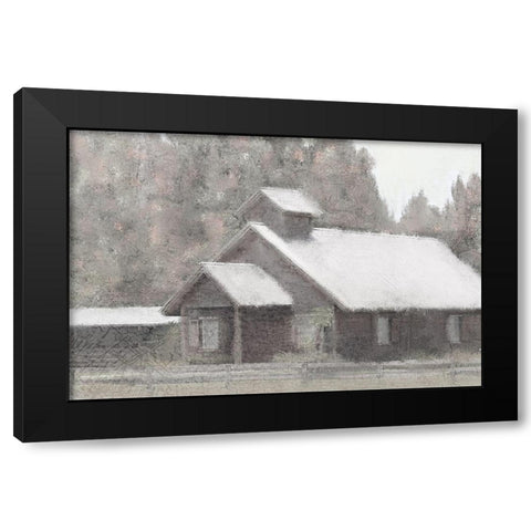 At the Farm Black Modern Wood Framed Art Print with Double Matting by Kimberly, Allen
