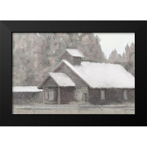 At the Farm Black Modern Wood Framed Art Print by Kimberly, Allen