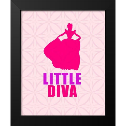 Diva Black Modern Wood Framed Art Print by Allen, Kimberly