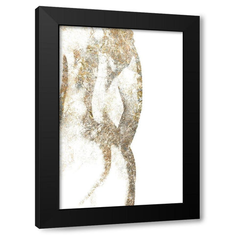 Silver Silhouette 1 Black Modern Wood Framed Art Print by Kimberly, Allen