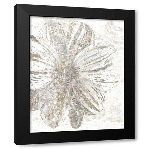 Silver Blooms 1 Black Modern Wood Framed Art Print with Double Matting by Kimberly, Allen