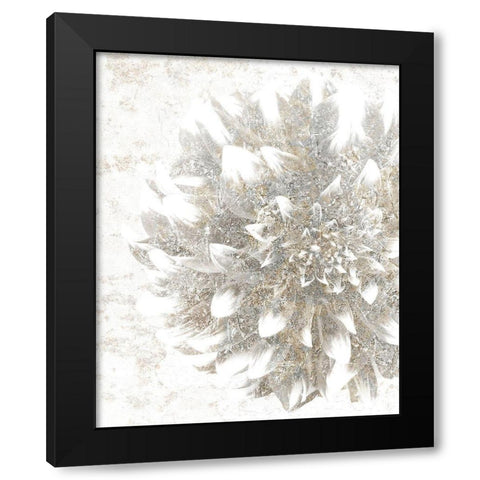 Silver Blooms 2 Black Modern Wood Framed Art Print with Double Matting by Kimberly, Allen