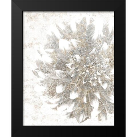 Silver Blooms 2 Black Modern Wood Framed Art Print by Kimberly, Allen