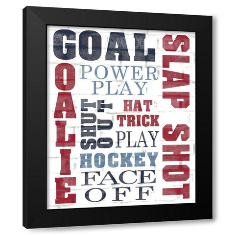 GOAL Black Modern Wood Framed Art Print by Kimberly, Allen