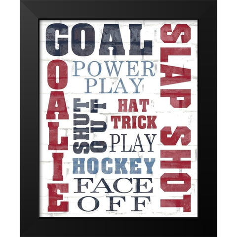 GOAL Black Modern Wood Framed Art Print by Kimberly, Allen