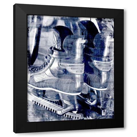 Skates Black Modern Wood Framed Art Print by Kimberly, Allen