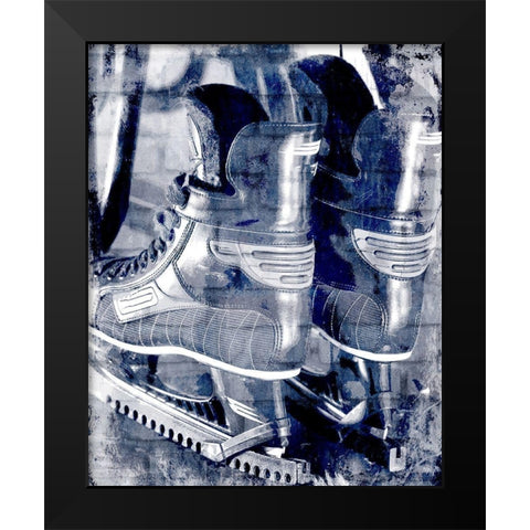 Skates Black Modern Wood Framed Art Print by Kimberly, Allen