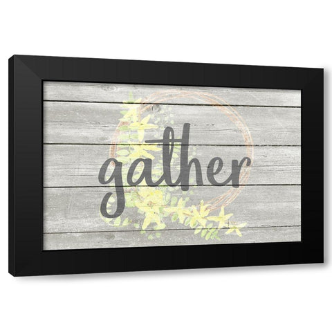 Gather v1 Black Modern Wood Framed Art Print with Double Matting by Kimberly, Allen
