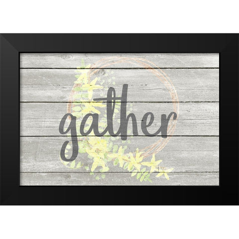 Gather v1 Black Modern Wood Framed Art Print by Kimberly, Allen