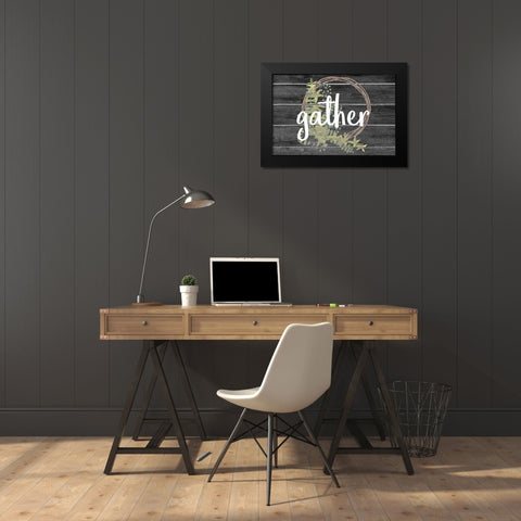 Gather v2 Black Modern Wood Framed Art Print by Kimberly, Allen