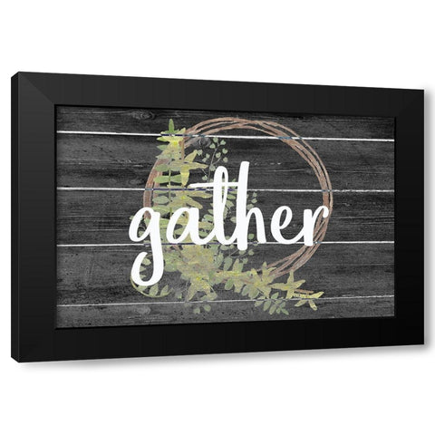 Gather v2 Black Modern Wood Framed Art Print with Double Matting by Kimberly, Allen