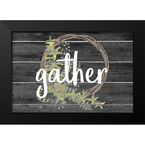 Gather v2 Black Modern Wood Framed Art Print by Kimberly, Allen