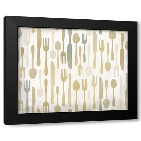 Dinner Time Black Modern Wood Framed Art Print by Kimberly, Allen