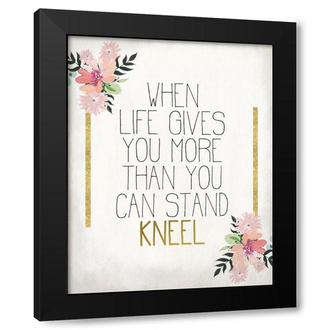 Kneel Black Modern Wood Framed Art Print by Kimberly, Allen