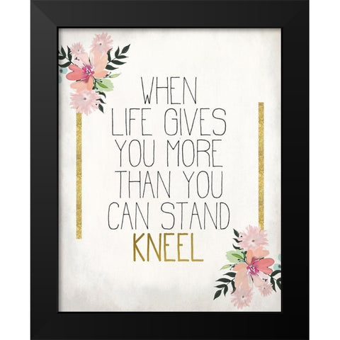 Kneel Black Modern Wood Framed Art Print by Kimberly, Allen