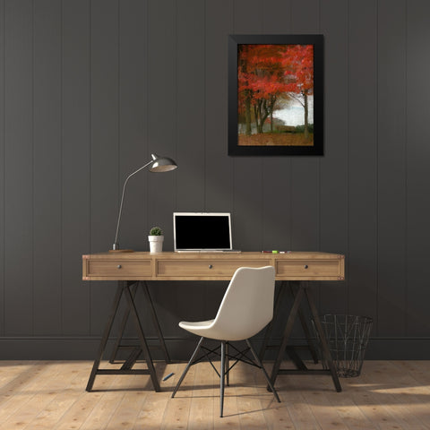 Maple Tree Walk Black Modern Wood Framed Art Print by Kimberly, Allen