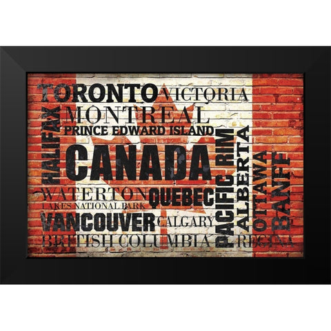 Canada Black Modern Wood Framed Art Print by Kimberly, Allen