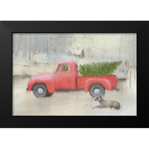 Picking a Tree Black Modern Wood Framed Art Print by Kimberly, Allen