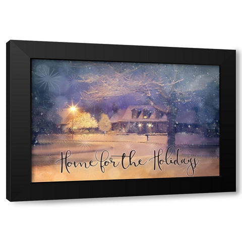 Home for the Holidays Black Modern Wood Framed Art Print with Double Matting by Kimberly, Allen