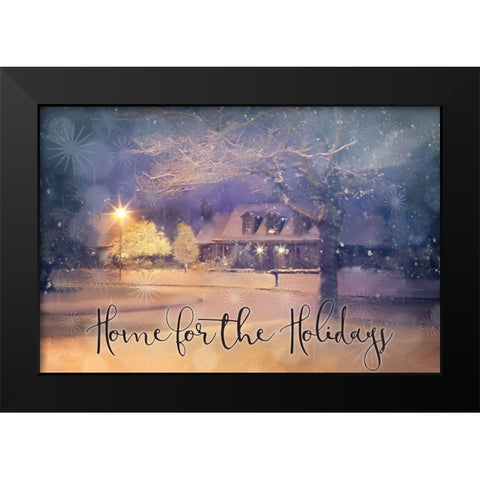 Home for the Holidays Black Modern Wood Framed Art Print by Kimberly, Allen