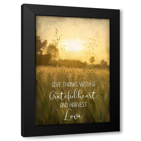 Grateful Heart Black Modern Wood Framed Art Print by Kimberly, Allen