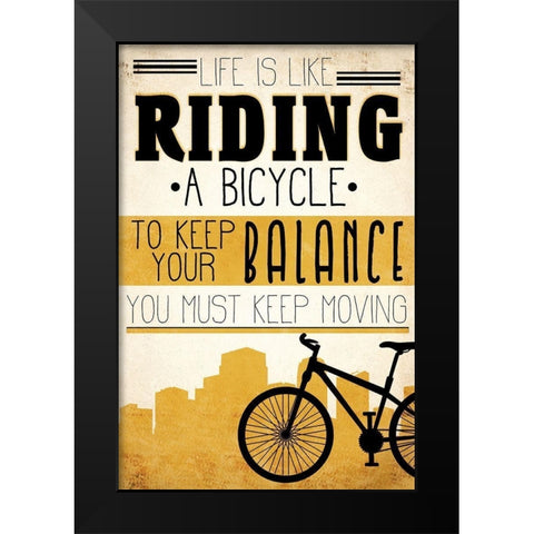 Keep Your Balance Black Modern Wood Framed Art Print by Kimberly, Allen
