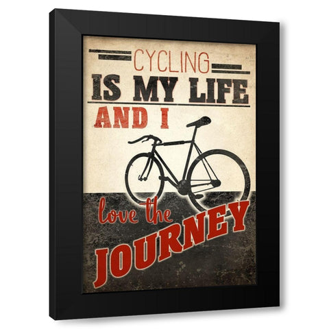 Love The Journey Black Modern Wood Framed Art Print by Kimberly, Allen