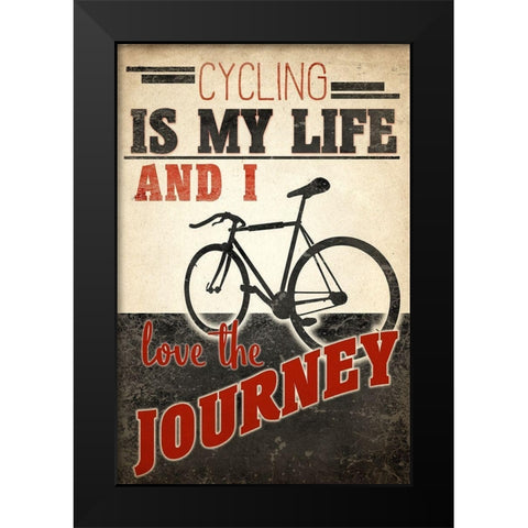 Love The Journey Black Modern Wood Framed Art Print by Kimberly, Allen