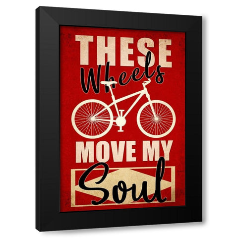 These Wheels Black Modern Wood Framed Art Print with Double Matting by Kimberly, Allen