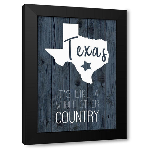 Texas Country Black Modern Wood Framed Art Print with Double Matting by Kimberly, Allen