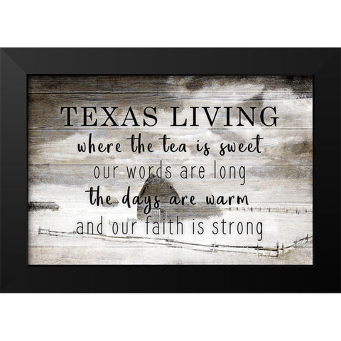 Texas Living Black Modern Wood Framed Art Print by Kimberly, Allen