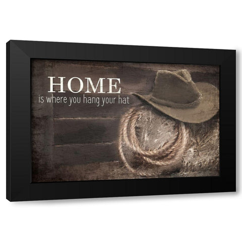 Hang Your Hat Black Modern Wood Framed Art Print with Double Matting by Kimberly, Allen