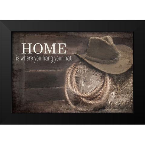 Hang Your Hat Black Modern Wood Framed Art Print by Kimberly, Allen