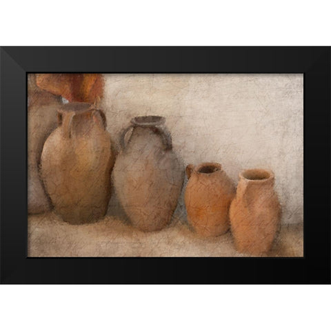 In A Row Black Modern Wood Framed Art Print by Allen, Kimberly