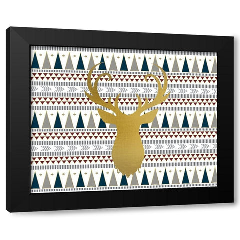 Oh Deer 2 Black Modern Wood Framed Art Print by Kimberly, Allen