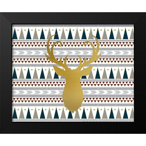 Oh Deer 2 Black Modern Wood Framed Art Print by Kimberly, Allen
