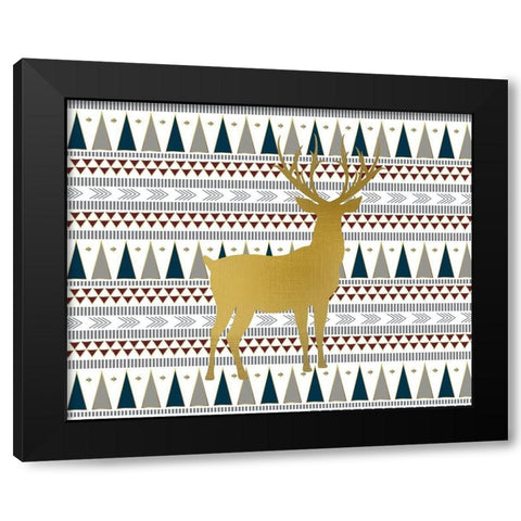 Oh Deer 3 Black Modern Wood Framed Art Print with Double Matting by Kimberly, Allen